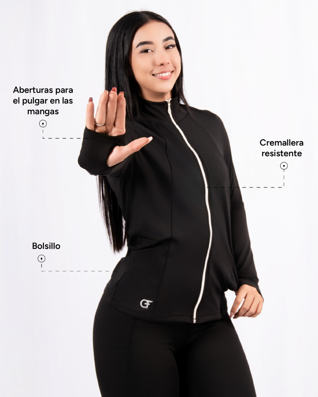 Chaqueta Negra Flexmotion Imagen principal del producto