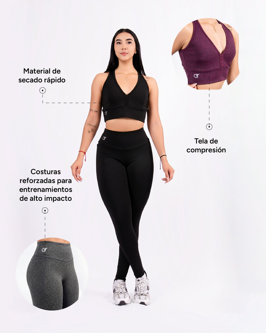 Pack 3 Leggins Suplex Cero Transparencia