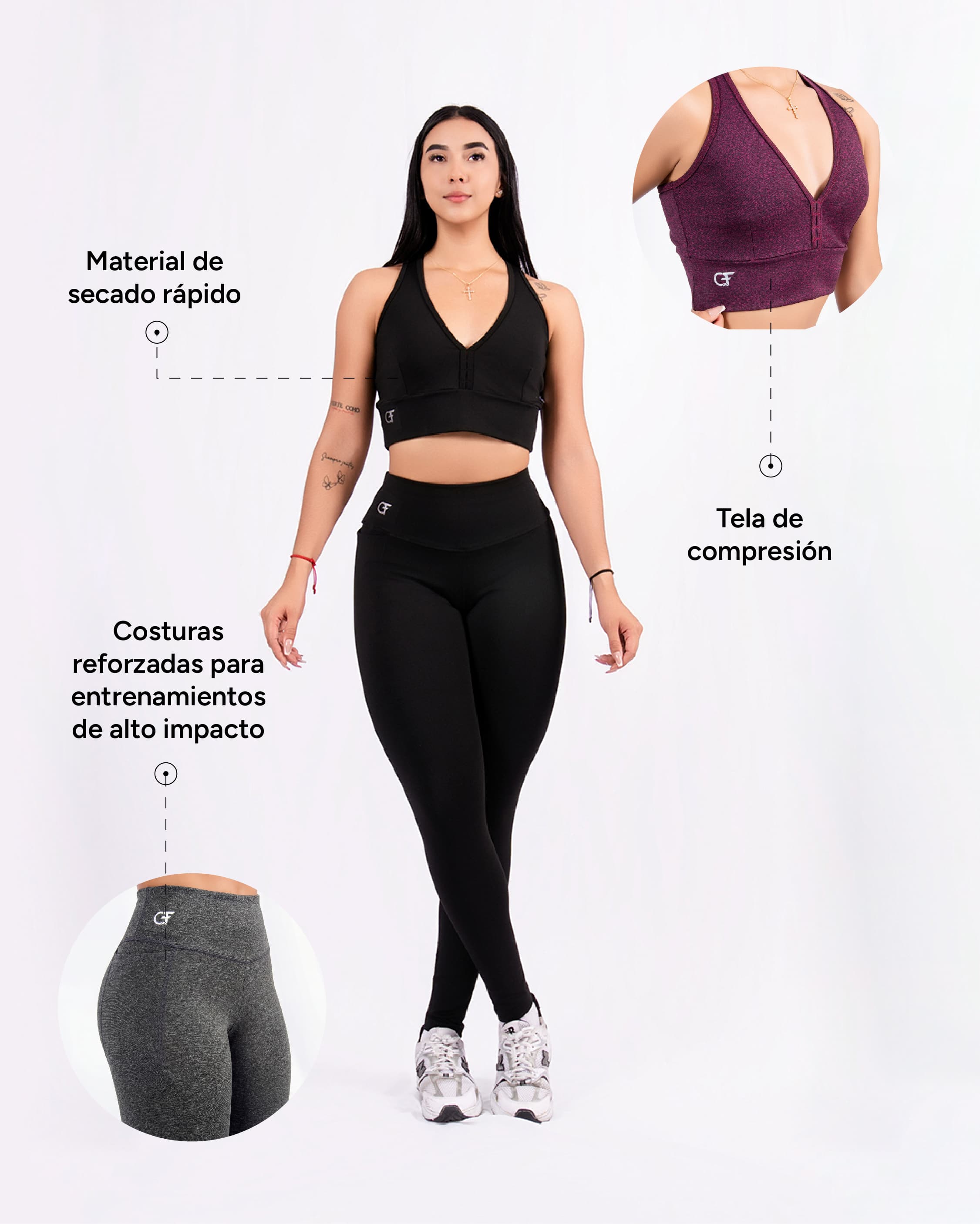 Pack 3 Leggins Suplex Cero Transparencia